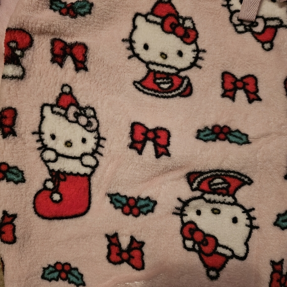 Hello Kitty Christmas Pajama Pants Size M L Hello kitty pajamas Plush - Picture 2 of 3